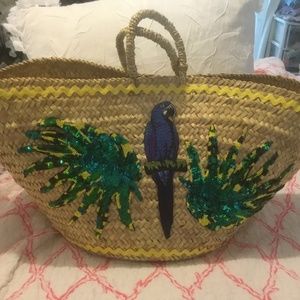 Large French Market Parrot Tote NWT